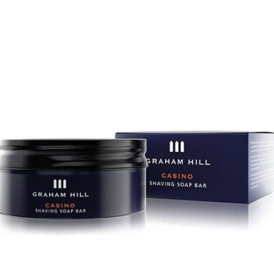 Crema pentru barbierit Graham Hill CASINO, 85g, pentru o rasare fină și confortabilă.