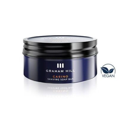 Crema pentru barbierit Graham Hill CASINO, 85g, ideală pentru o rasă fină și confortabilă.