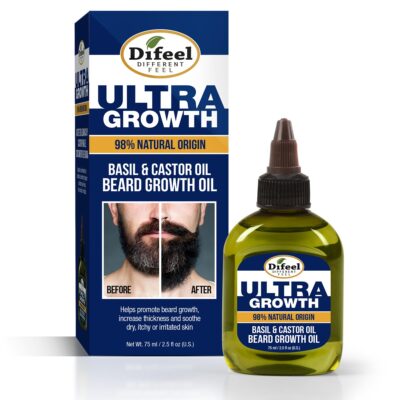 Ulei stimulare crestere barba Difeel Ultra Growth Basil And Castor Beard Growth Oil 75ml