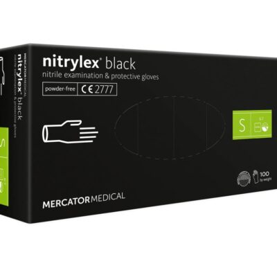 Manusi din nitril Mercator Medical Negru Small 100buc