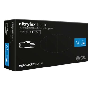 Manusi din nitril Mercator Medical Negru Medium