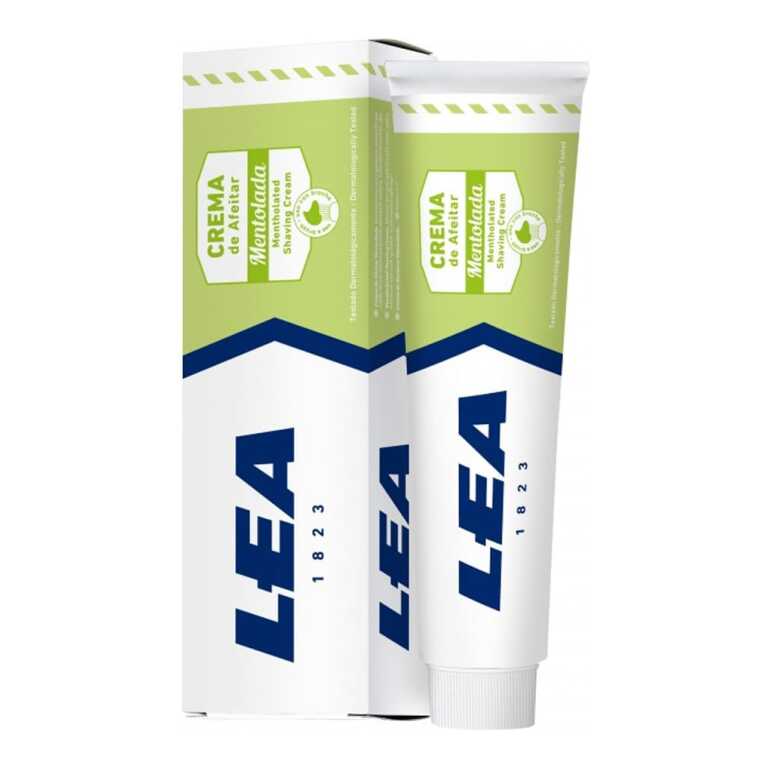 cremă de bărbierit LEA cu Mentol, special formulată pentru pielea sensibilă