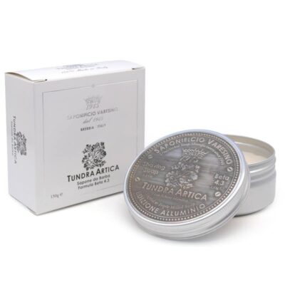 Săpun de ras Saponificio Varesino Tundra Artica în bol aluminiu cu lichen islandez