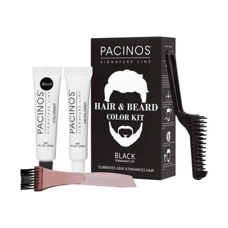 Vopsea pentru par si barba Pacinos Hair & Beard Color Kit - Negru
