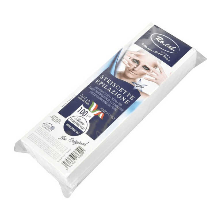 Benzi depilatoare Roial Non-Woven 7x20cm Alb 100buc/set