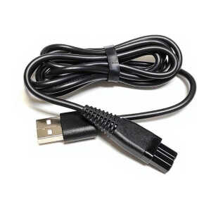 Cablu de încărcare USB negru pentru mașini de tuns și contur JRL și Madeshow.