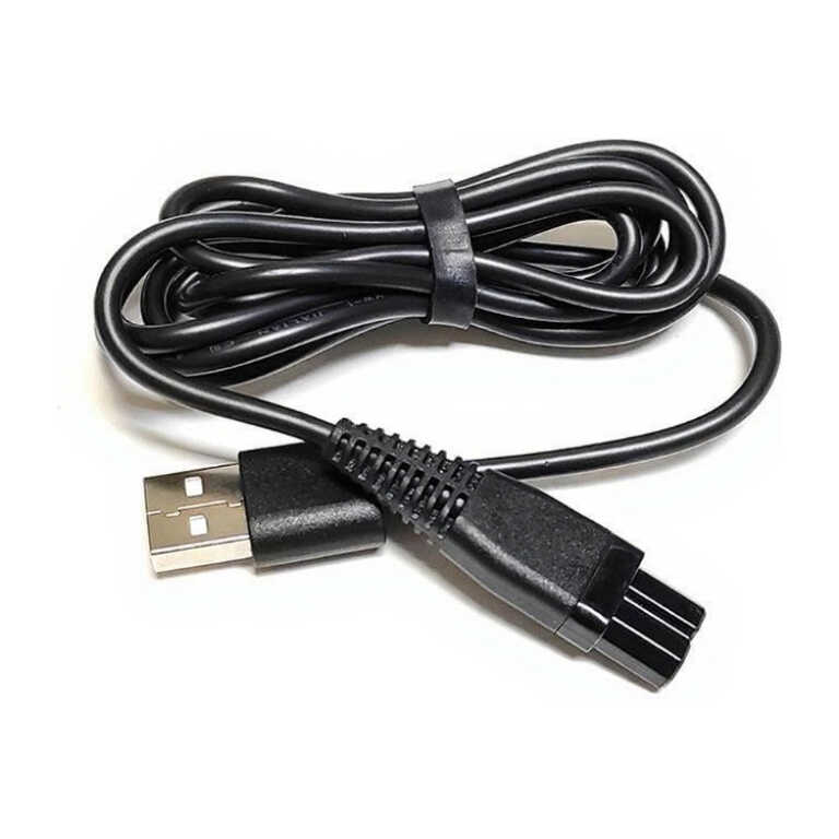 Cablu de încărcare USB negru pentru mașini de tuns și contur JRL și Madeshow.