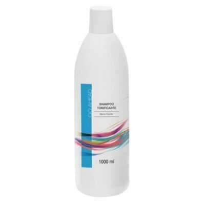 Flacon de 1000 ml cu șampon tonifiant profesional Go Ahead Linea Blu, cu mentă.