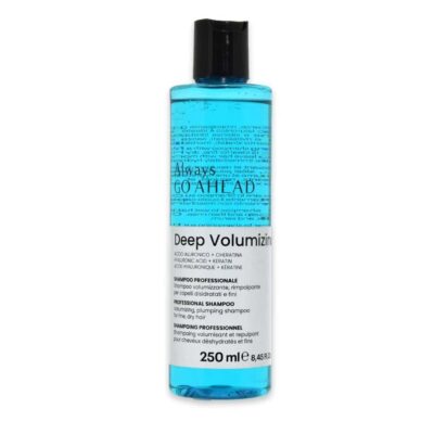 Flacon de 250 ml cu șampon de volum pentru păr fin Always GO AHEAD, cu acid hialuronic.