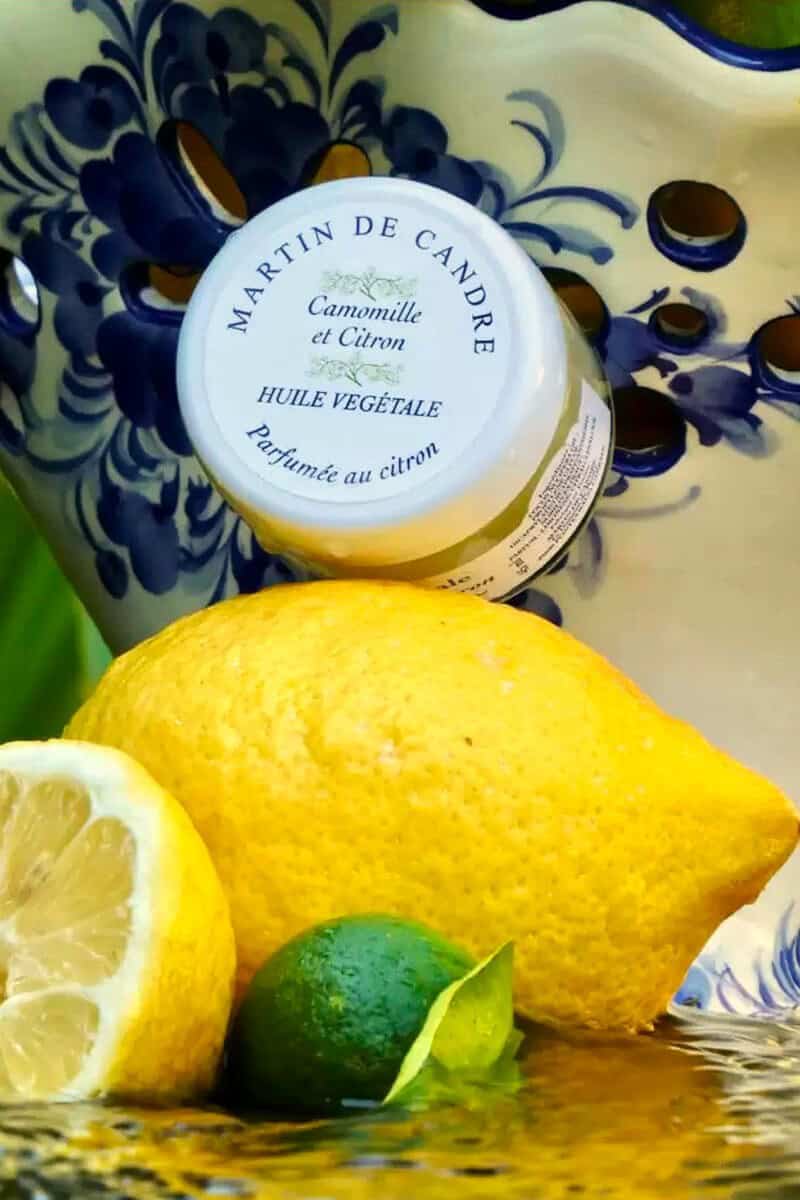 Borcan sticlă ulei pre-shave Martin de Candre 45ml cu cocos și lămâie