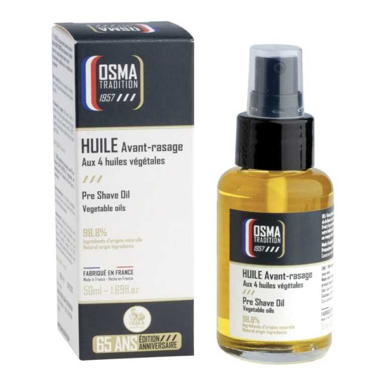 Ulei Pre-Shave Osma Tradition 50ml. Sticlă ulei pre-shave Osma Tradition 50ml cu pompă.