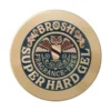 Imaginea prezintă un recipient de gel de păr Brosh Super Hard, fără parfum, de 200g.