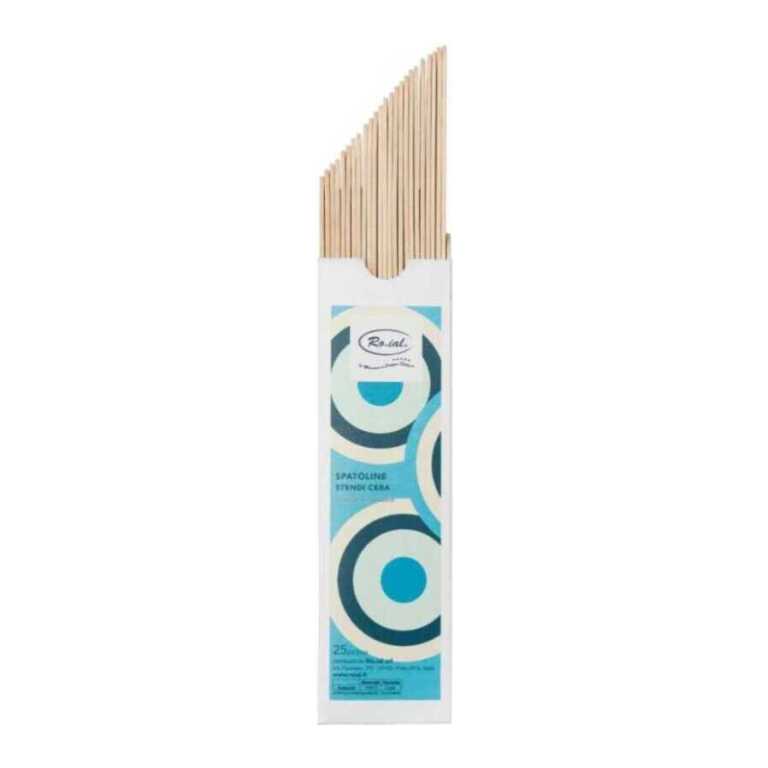 Spatule din Lemn pentru Aplicare Ceară Roial Blue Collection | 25 buc