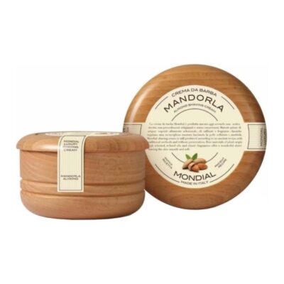 Săpun de bărbierit premium Mondial Almond în bol de lemn 140ml