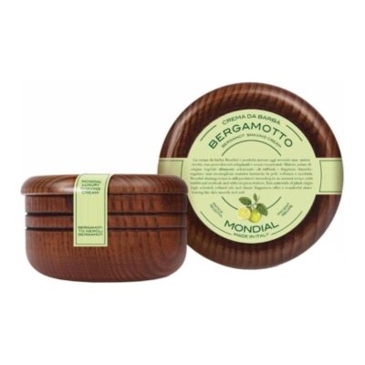 Săpun de bărbierit Mondial Bergamot în bol de lemn 140ml