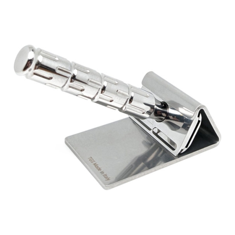 Suport pentru aparat de ras clasic The Goodfellas’ Smile Stand for safety razor stainless steel